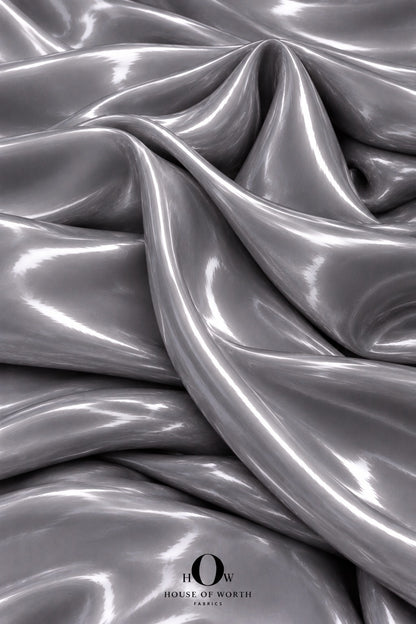 Grey liquid organza fabric for cocktail dresses and western wear
