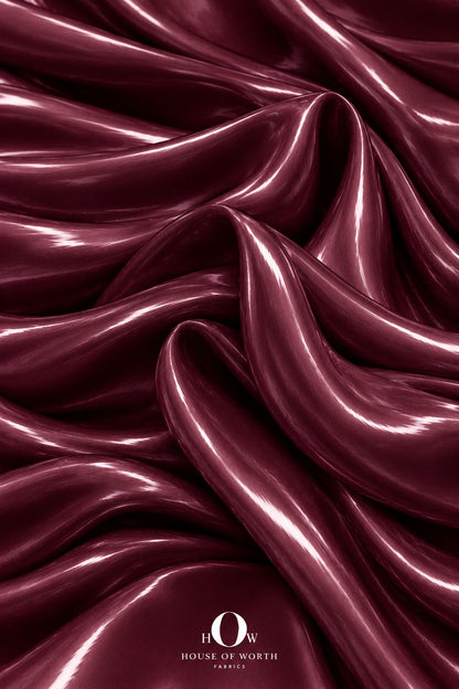 Maroon liquid organza fabric for cocktail dresses and western wear