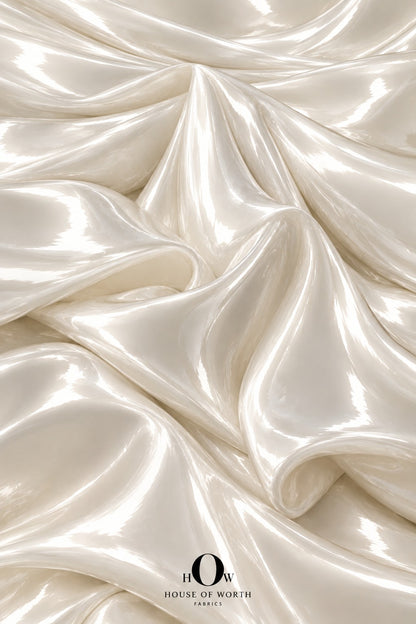 White liquid organza fabric for cocktail dresses and western wear