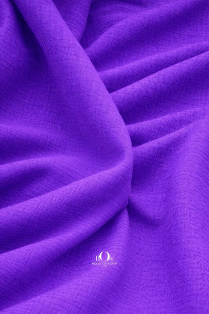 Breathable cotton linen fabric violet for summer garment manufacturing and export orders