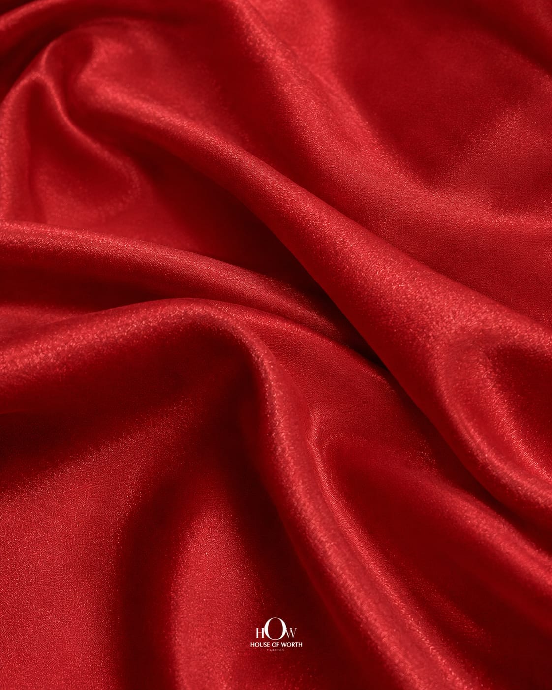 Designer Red Crepe Fabric India with smooth texture