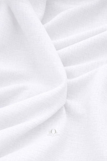 Breathable cotton linen fabric white for boutique collections and export houses