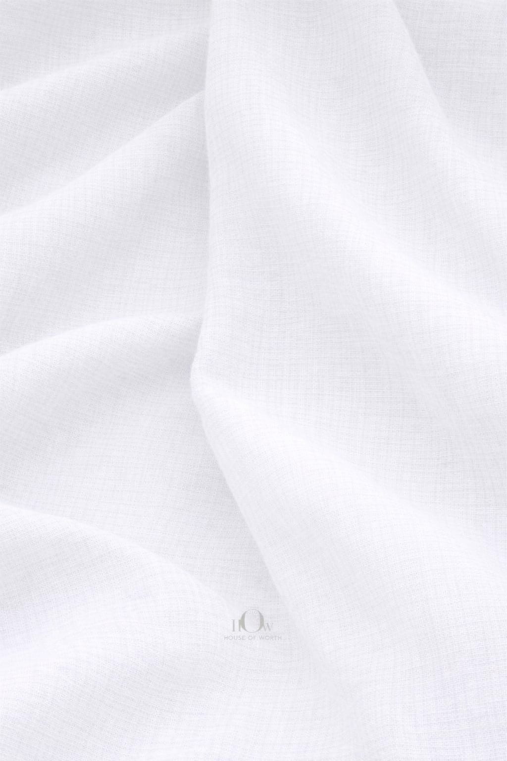 Premium cotton linen blend fabric white for garment manufacturing and sampling