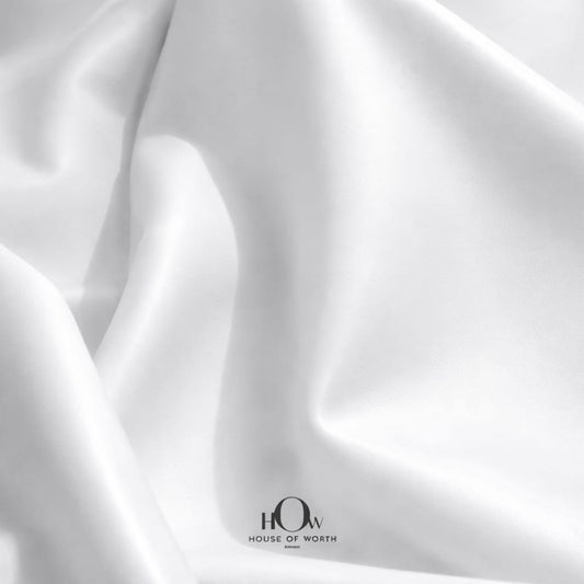 White imported leather fabric texture shot with clean luxe finish for jackets and co-ords