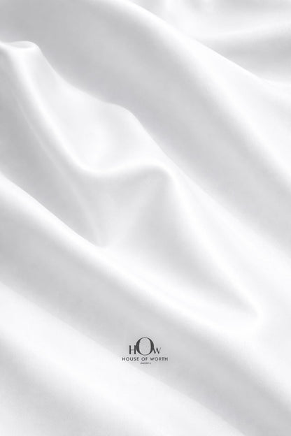 White leather fabric for bags with structured drape for designer accessories