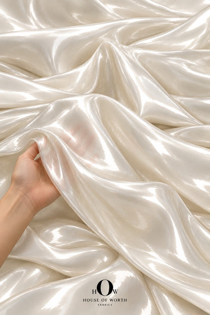 Imported white liquid organza for dupattas and festive ethnicwear