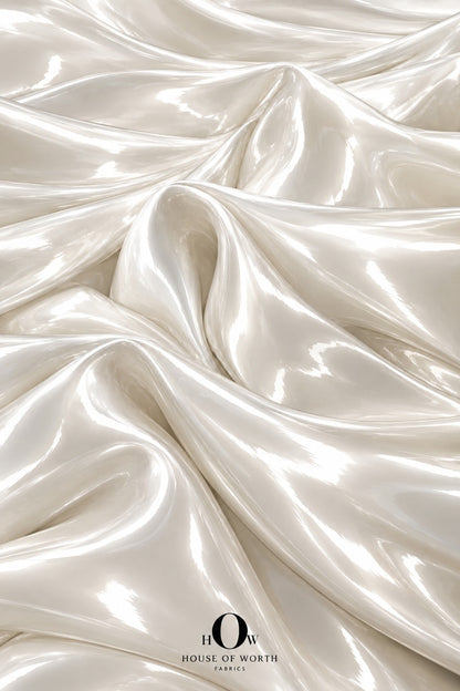 White liquid organza fabric for dresses and designer gowns