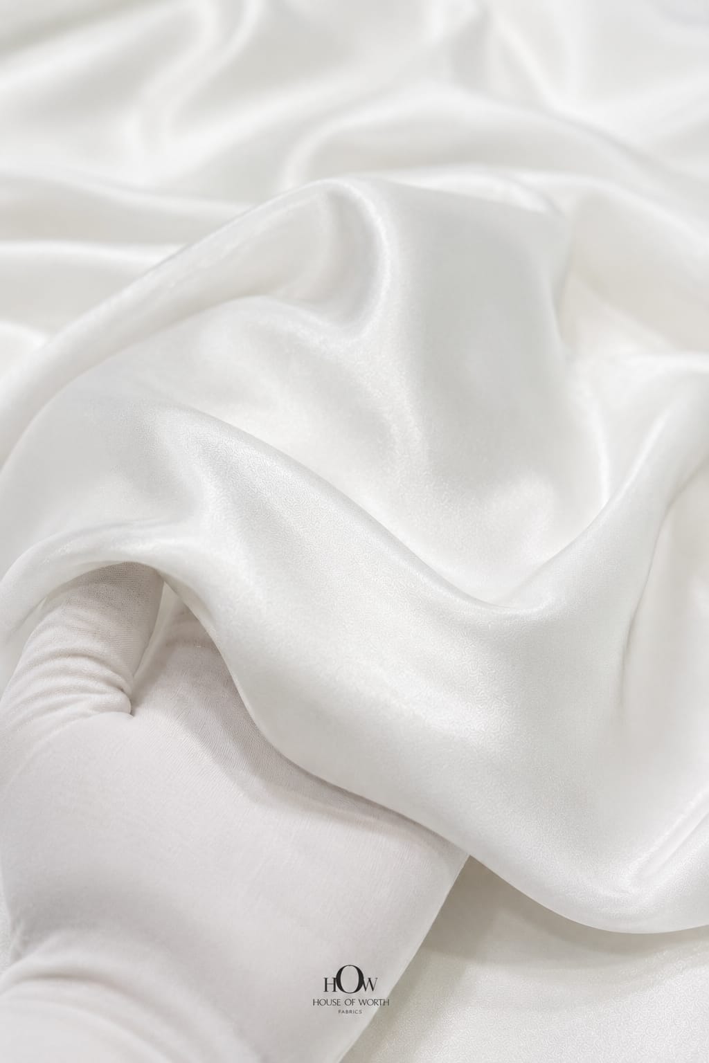 White Dyeable Natural Crepe Fabric with soft drape and smooth texture