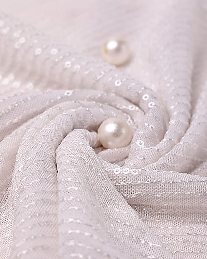 Imported white sequins fabric