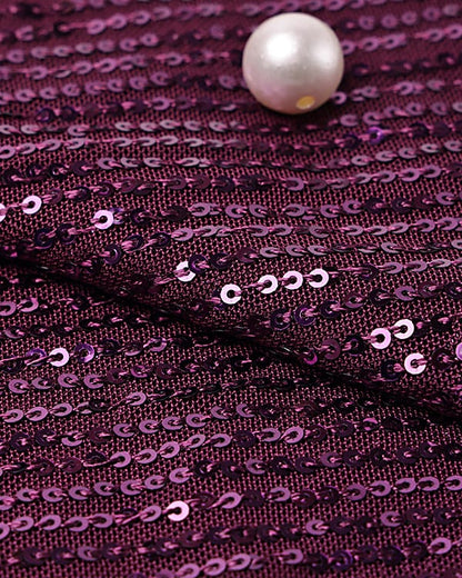 purple colour zara sequins fabric